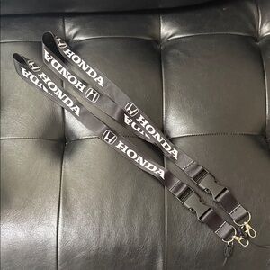 Honda Black Lanyard Keychain Set 2pack